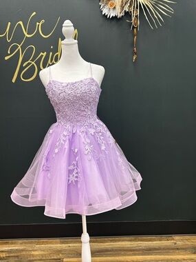 NWT Purple Amelia Couture short with Spaghetti straps